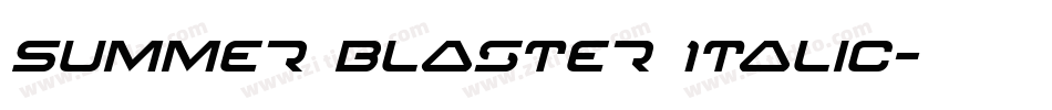 Summer Blaster Italic字体转换